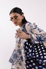 Stitched Embroidered Raw Silk Suit