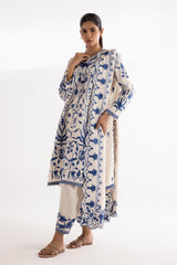 Stitched Embroidered Raw Silk Suit