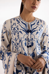 Stitched Embroidered Raw Silk Suit
