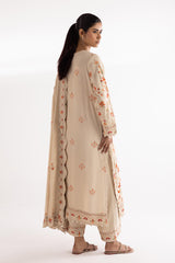 Stitched Embroidered Raw Silk Suit