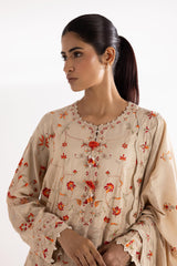 Stitched Embroidered Raw Silk Suit