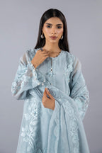 Stitched Raw Silk Embroidered Bottom