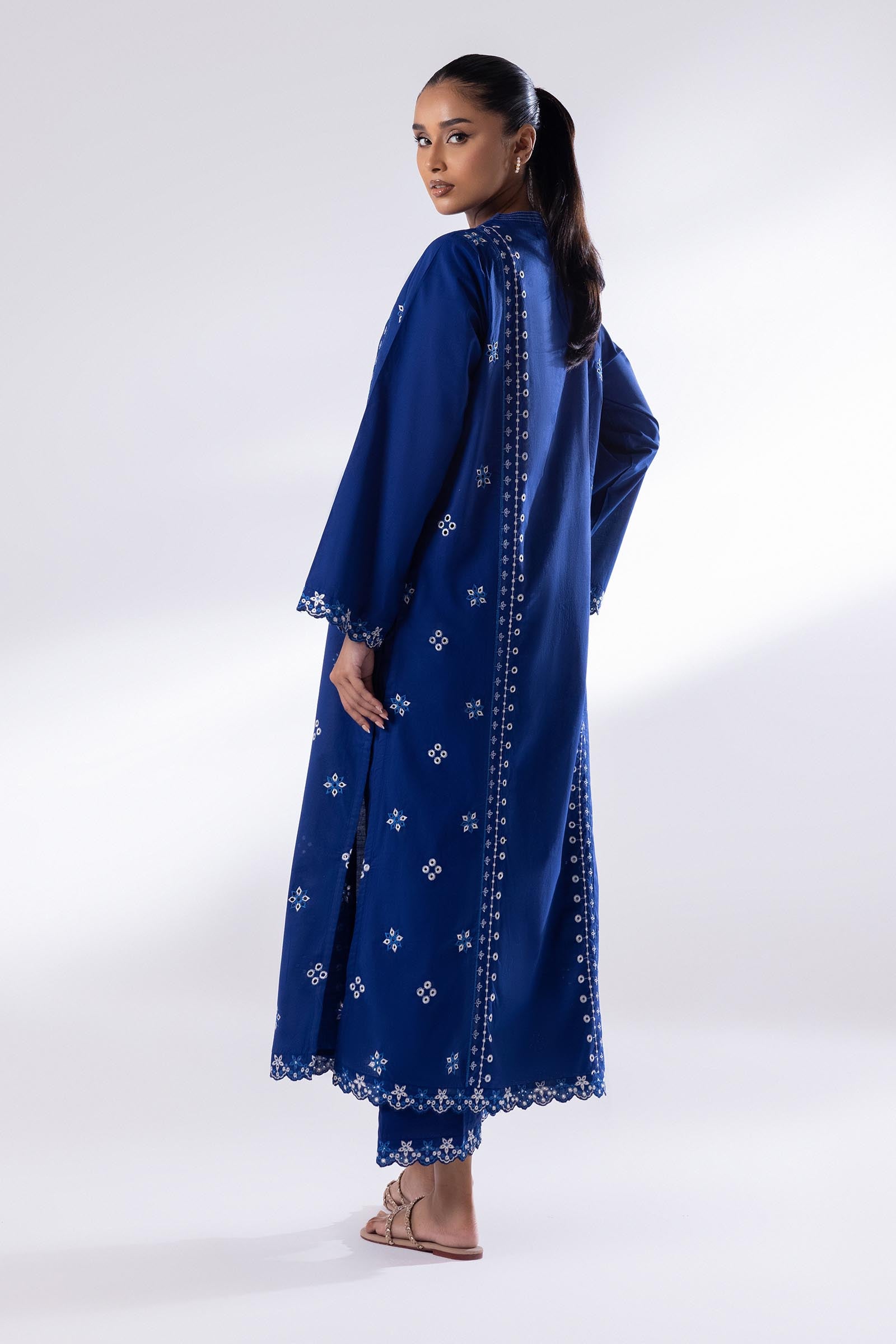 Stitched Blue Lawn Shirt + Bottom Secondary image