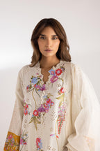 Stitched Lawn Embroidered Shirt+ Culotte