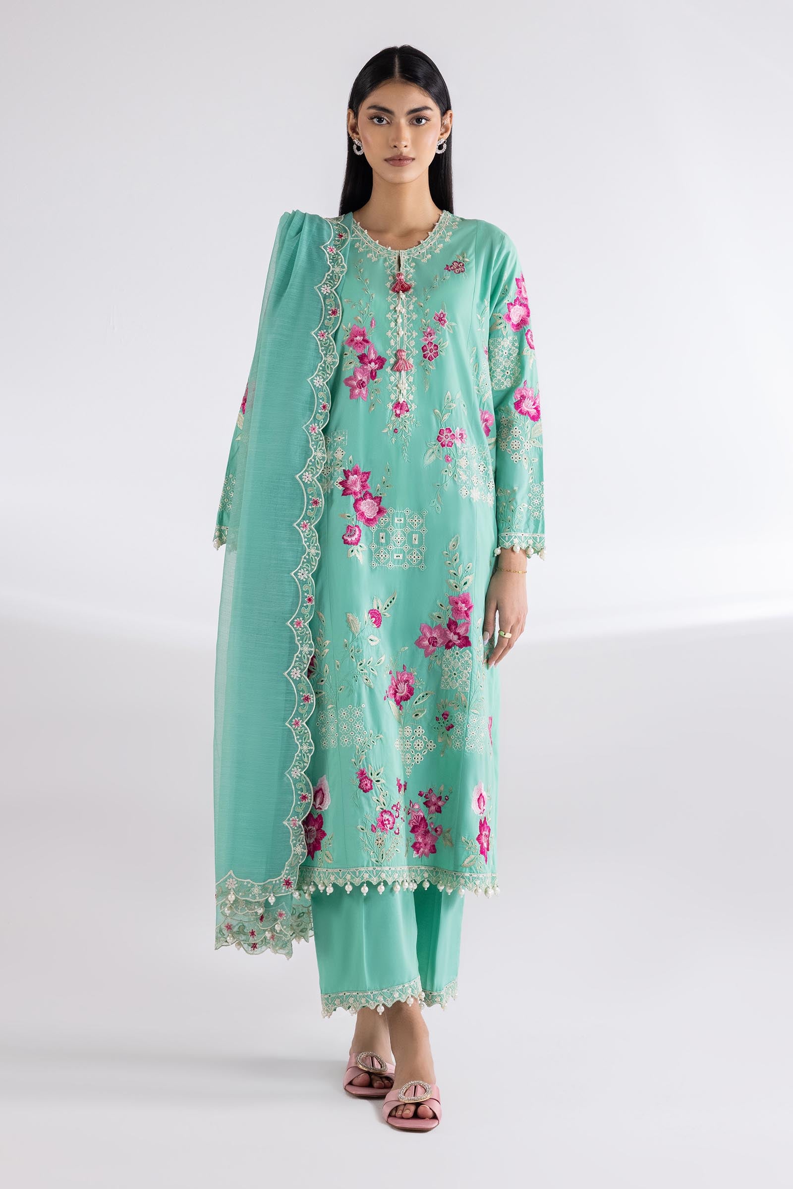 Stitched Lawn Embroidered Suit Main image