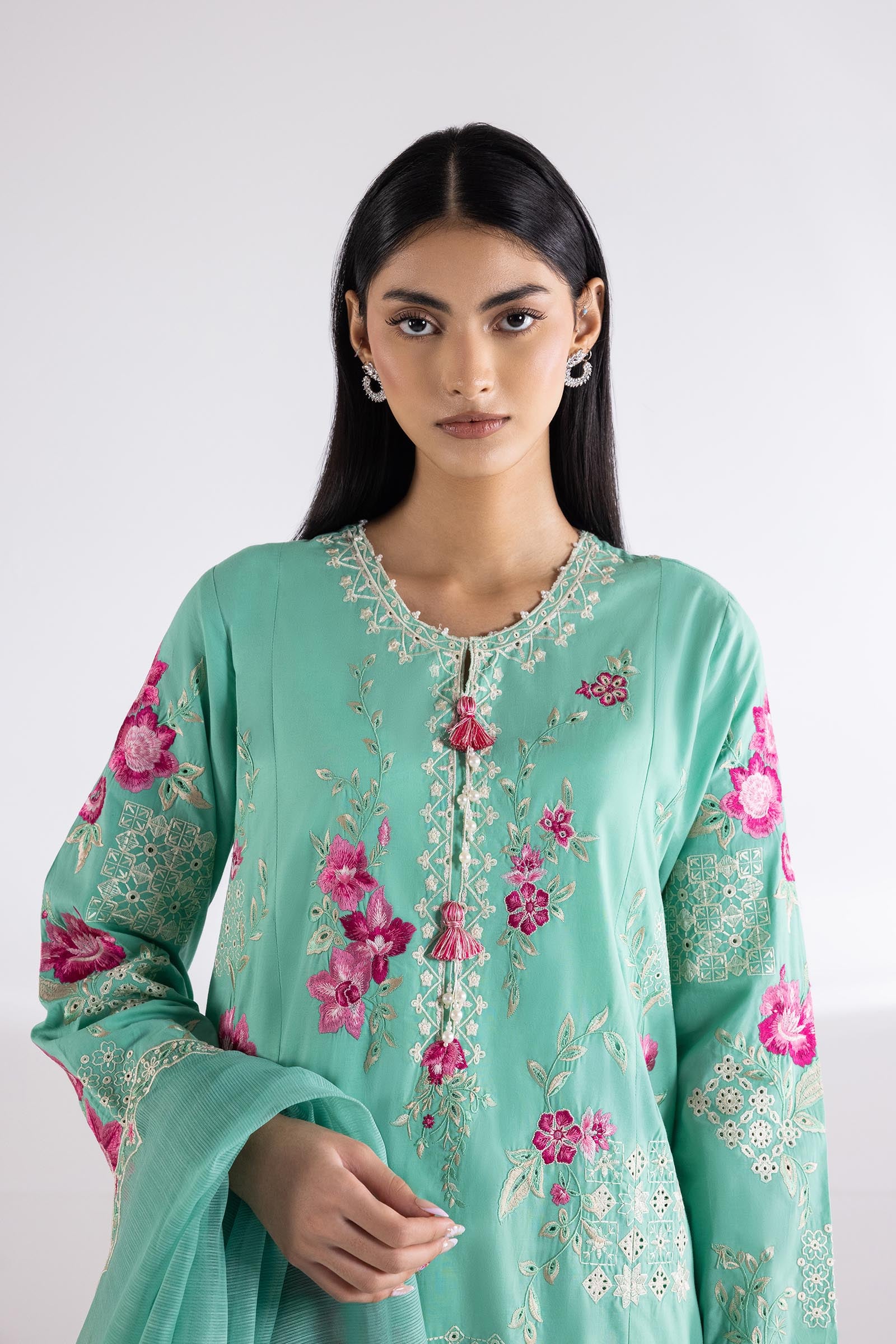 Stitched Lawn Embroidered Suit Secondary image
