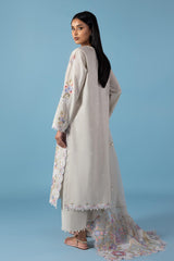 Stitched Lawn Embroidered Shirt + Culotte