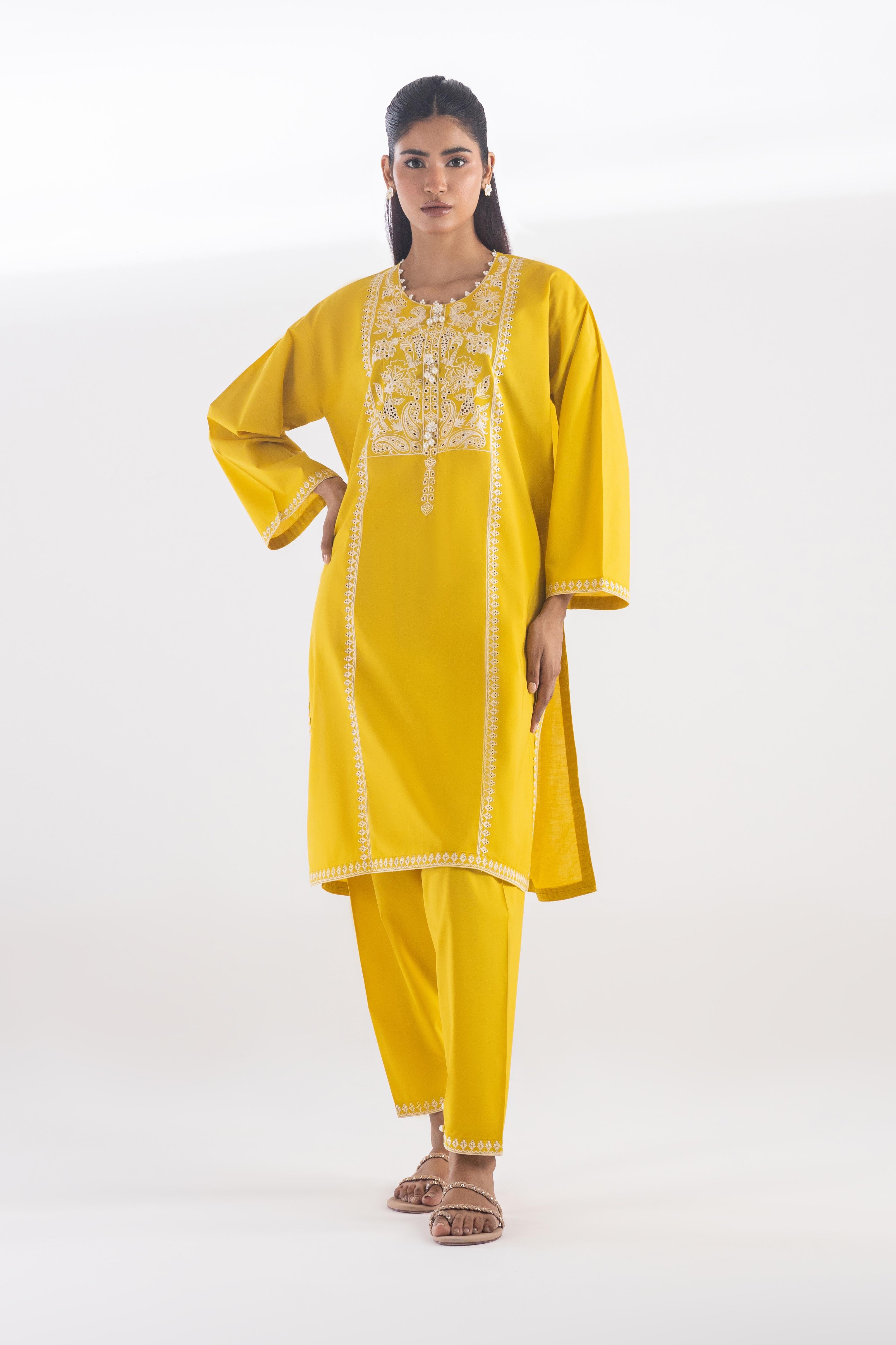 Stitched Embroidered Lawn Shirt + Shalwar Main image