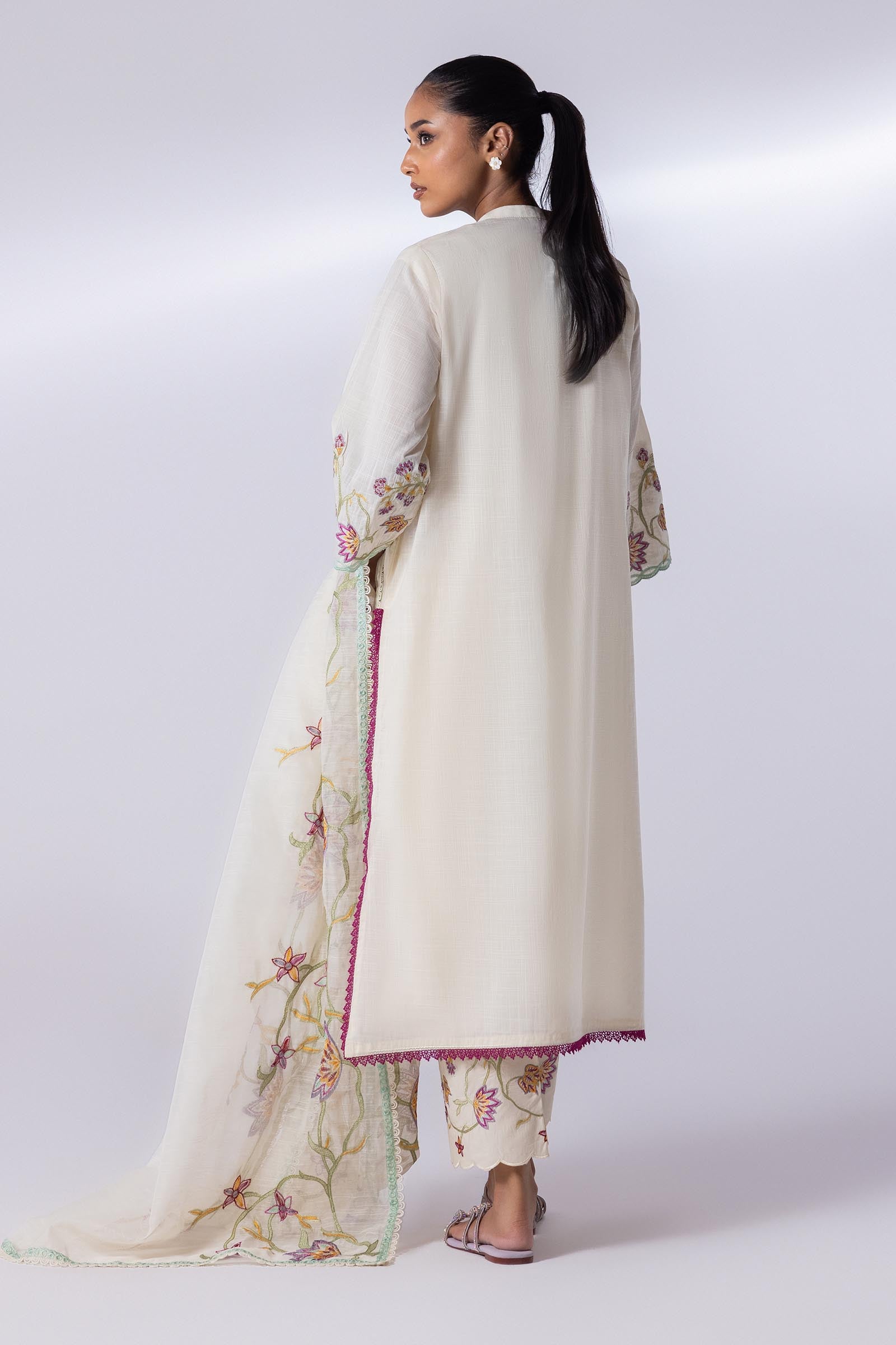 Stitched Signature Lawn Culotte Secondary image