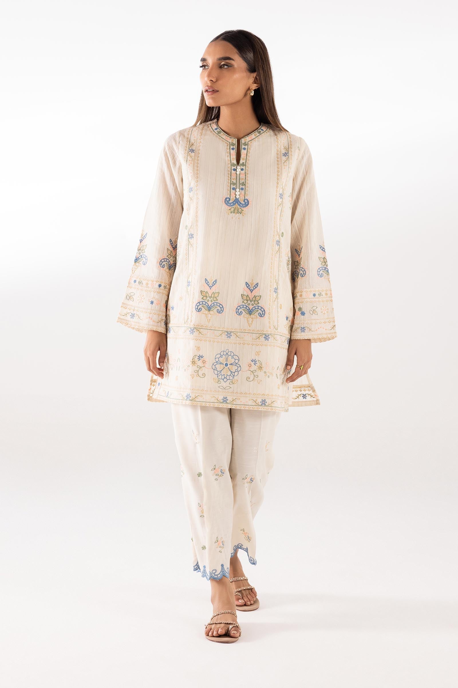 Stitched Zari Embroidered Shirt Main image