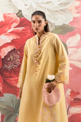 Stitched Embroidered Chambrey Shirt