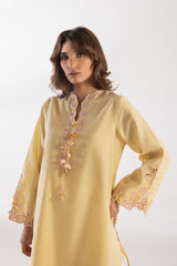 Stitched Embroidered Chambrey Shirt
