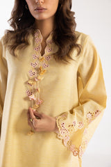 Stitched Embroidered Chambrey Shirt
