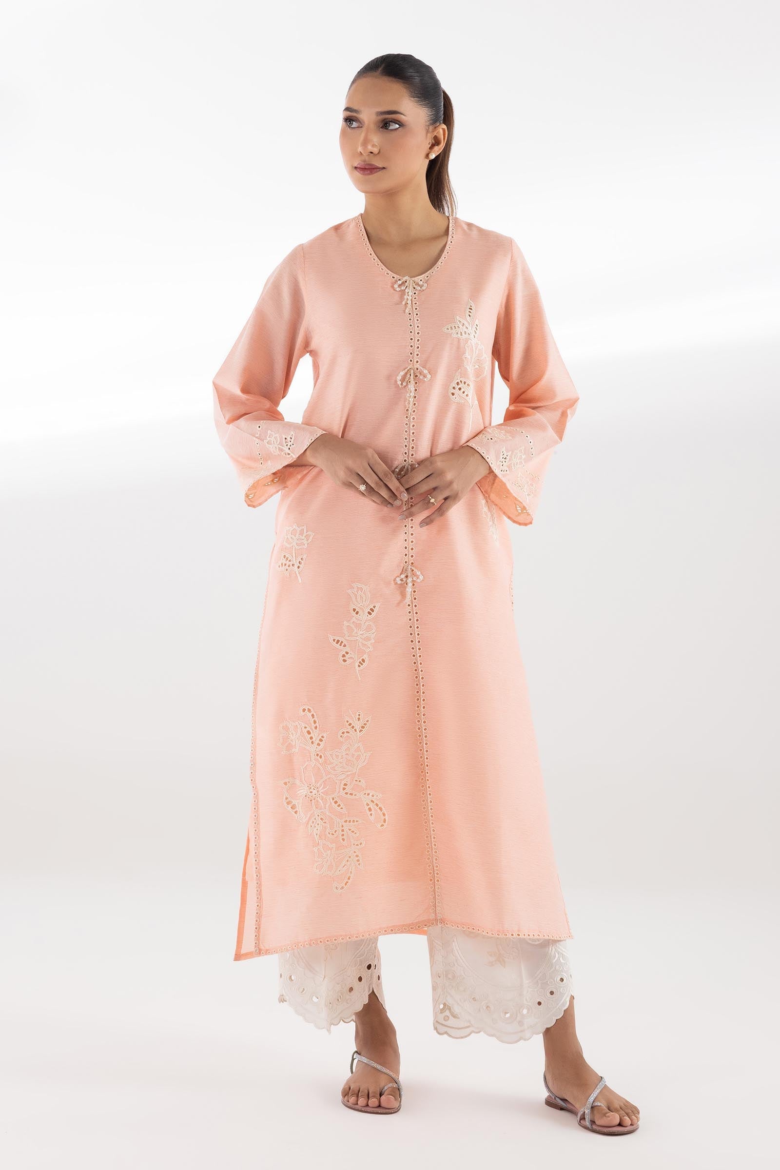 Stitched Embroidered Signature Chambray Shirt