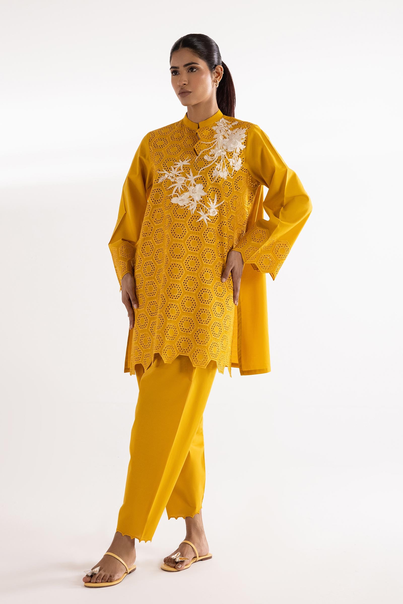 Stitched Embroidered Lawn Shirt + Shalwar Main image