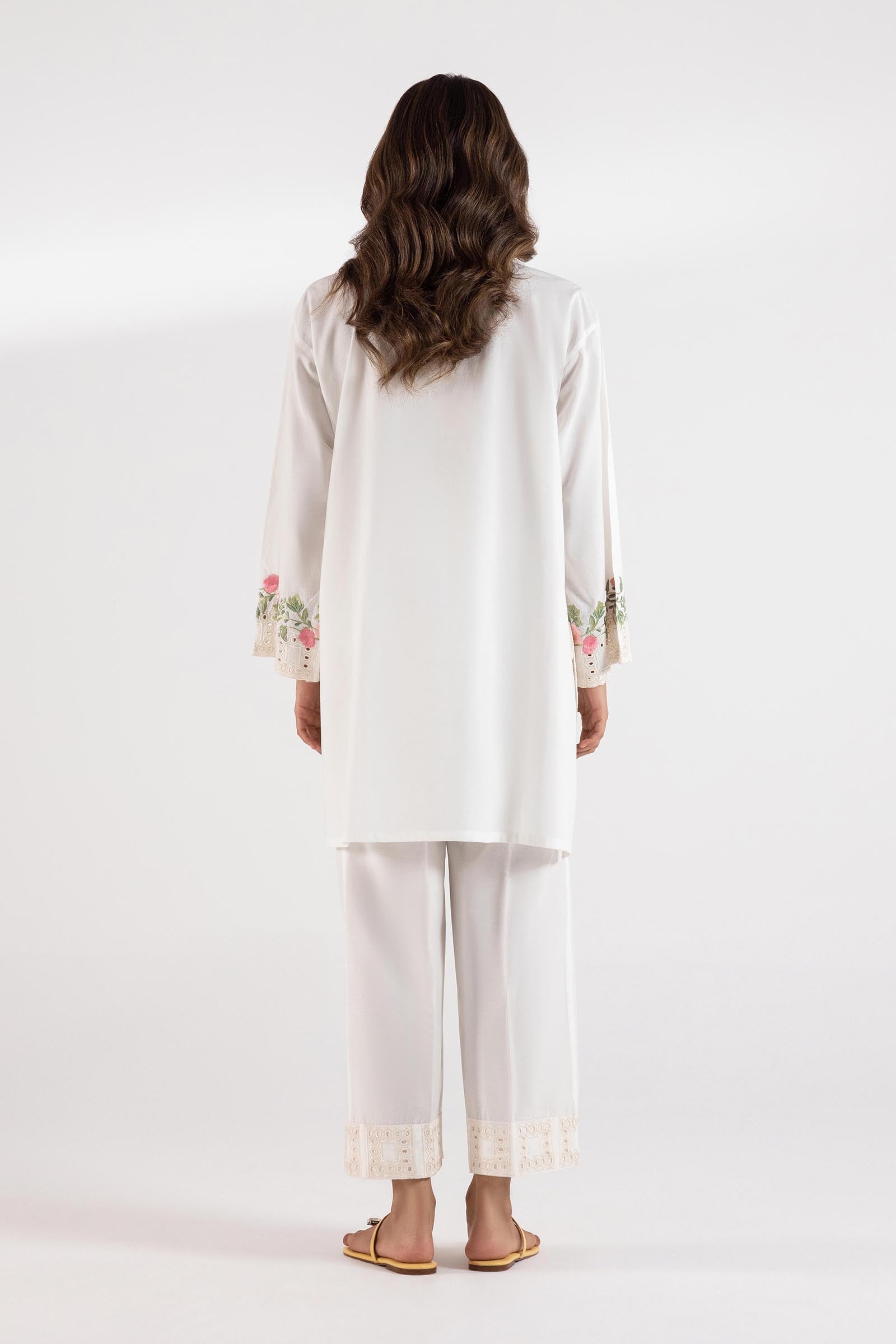 Stitched Lawn Embroidered Culotte Secondary image