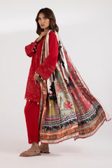 Stitched Embroidered Lawn Suit
