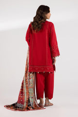 Stitched Embroidered Lawn Suit