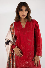 Stitched Embroidered Lawn Suit