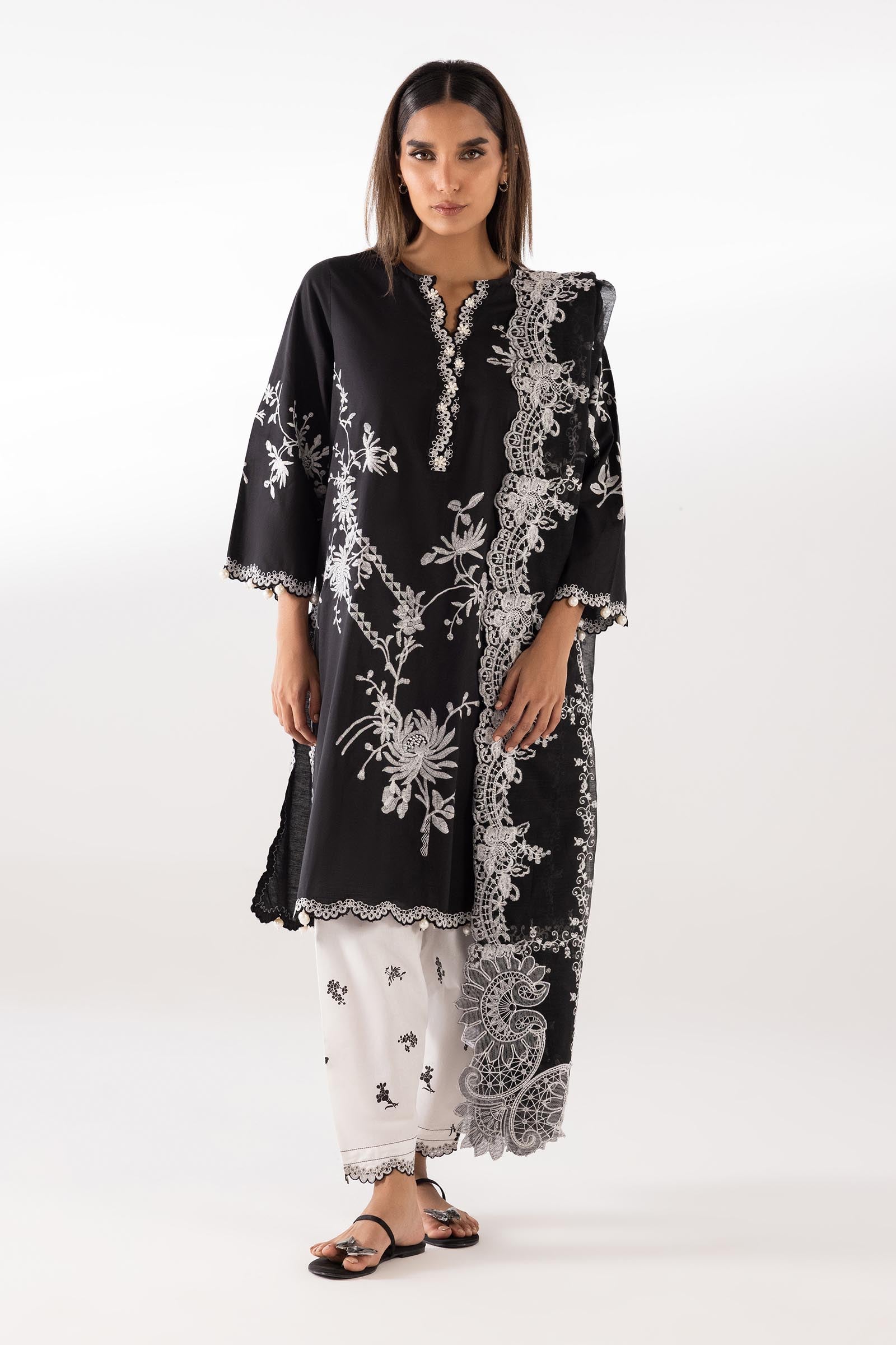 Stitched Lawn Embroidered Shirt Main image