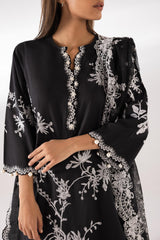 Stitched Lawn Embroidered Shirt