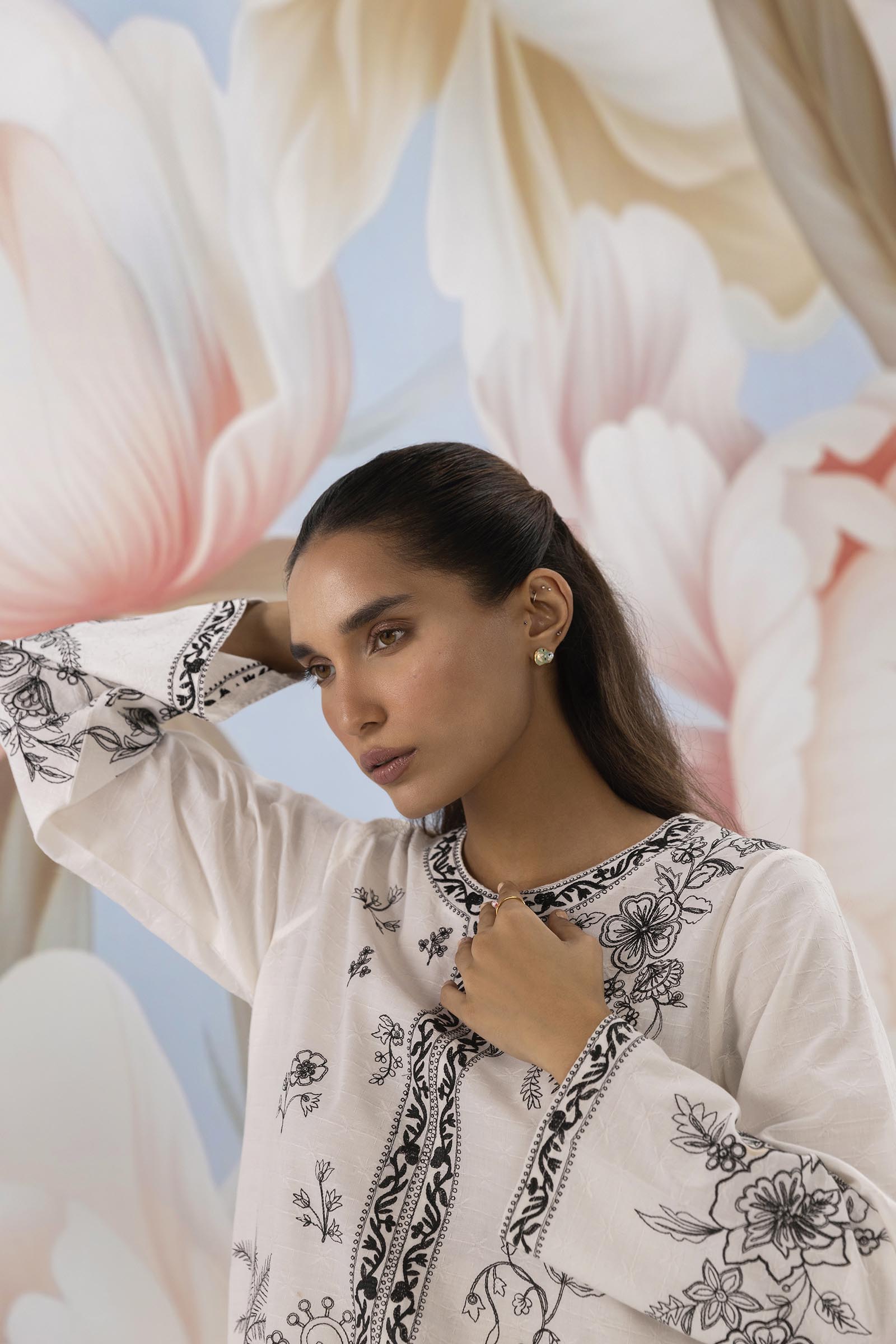 Stitched Jacquard Embroidered Shirt Secondary image