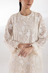 Stitched Embroidered Slub Shirt + Dupatta