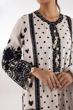Stitched Embroidered Raw Silk Shirt + Culotte