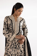 Stitched Embroidered Raw Silk Suit