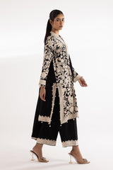 Stitched Embroidered Raw Silk Suit