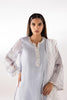 Stitched Embroidered Cotton Net Shirt + Dupatta