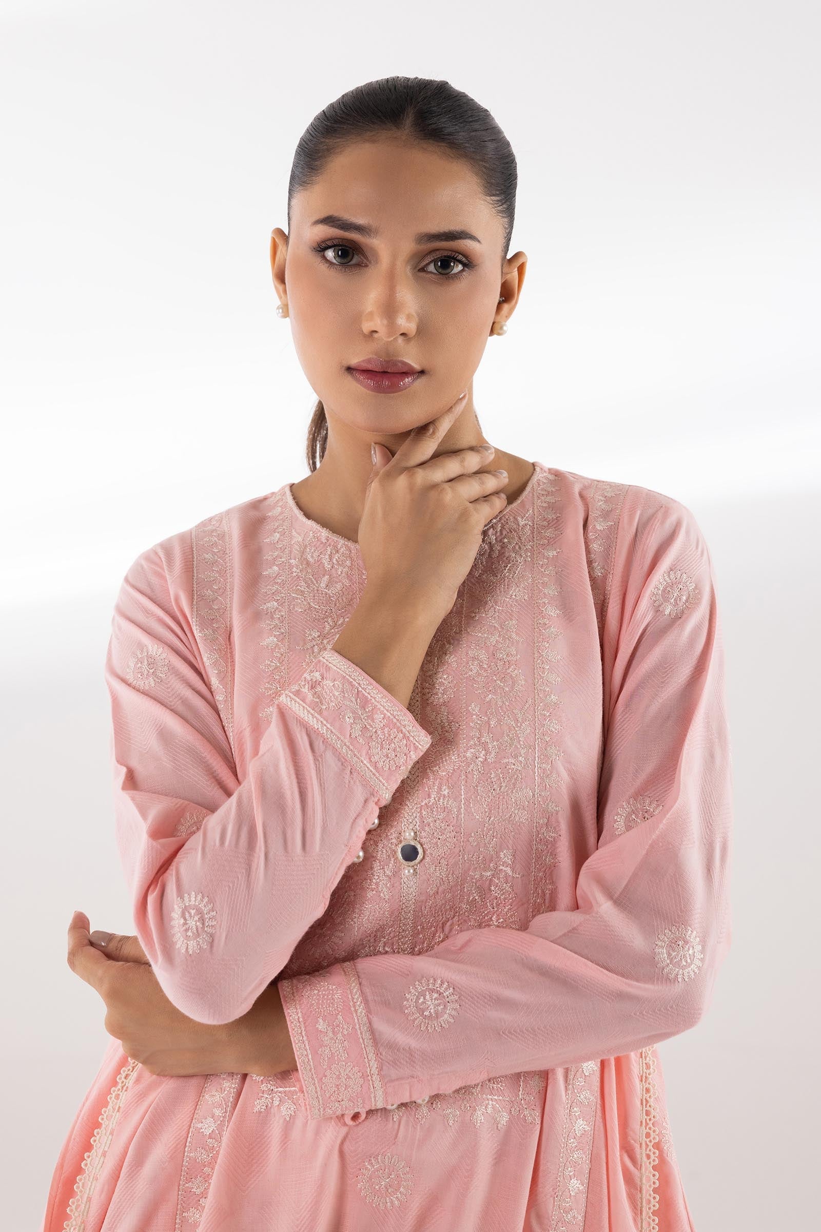Stitched Jacquard Embroidered Shirt Secondary image