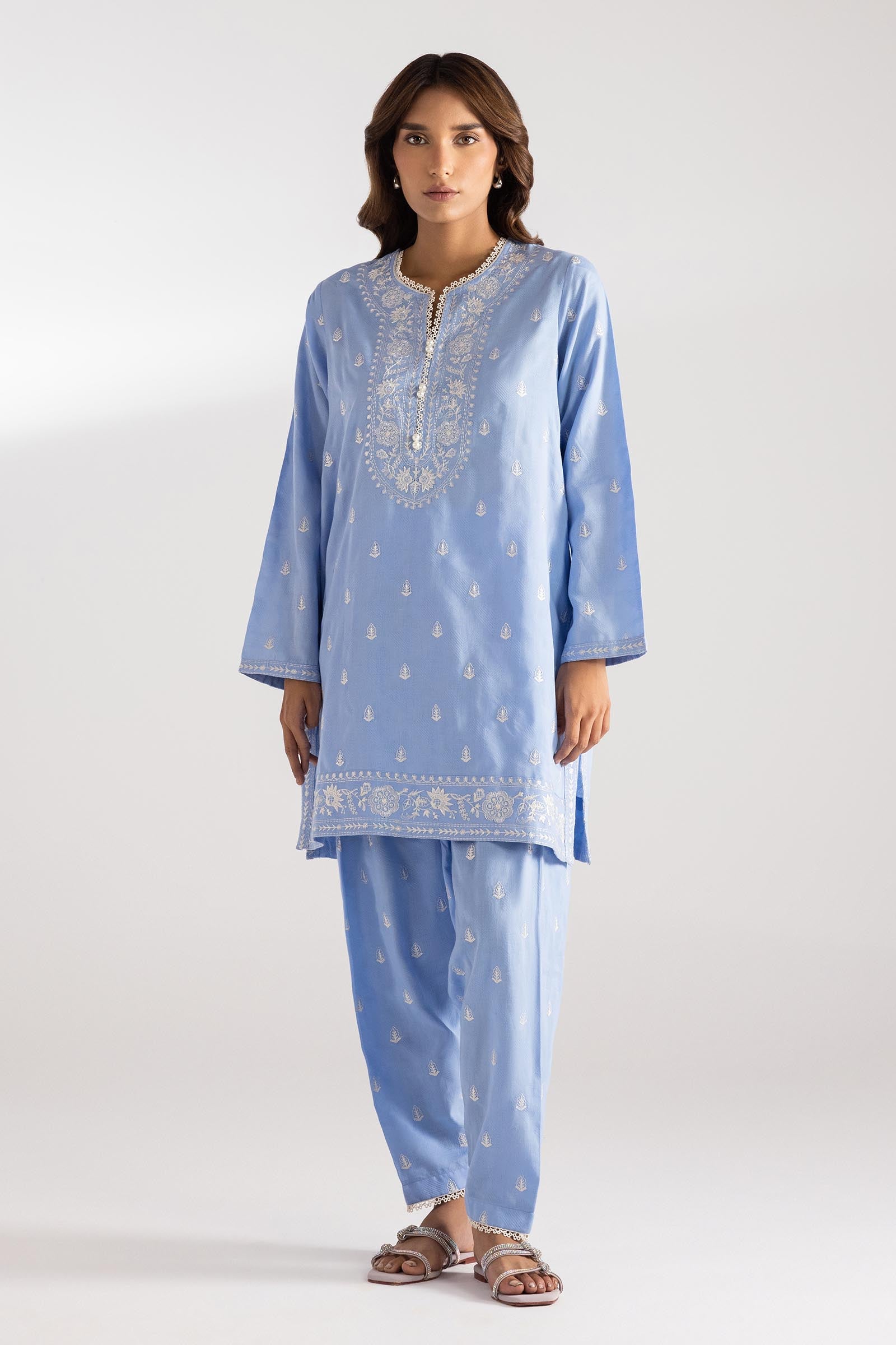 Stitched Embroidered Jacquard Shirt Main image