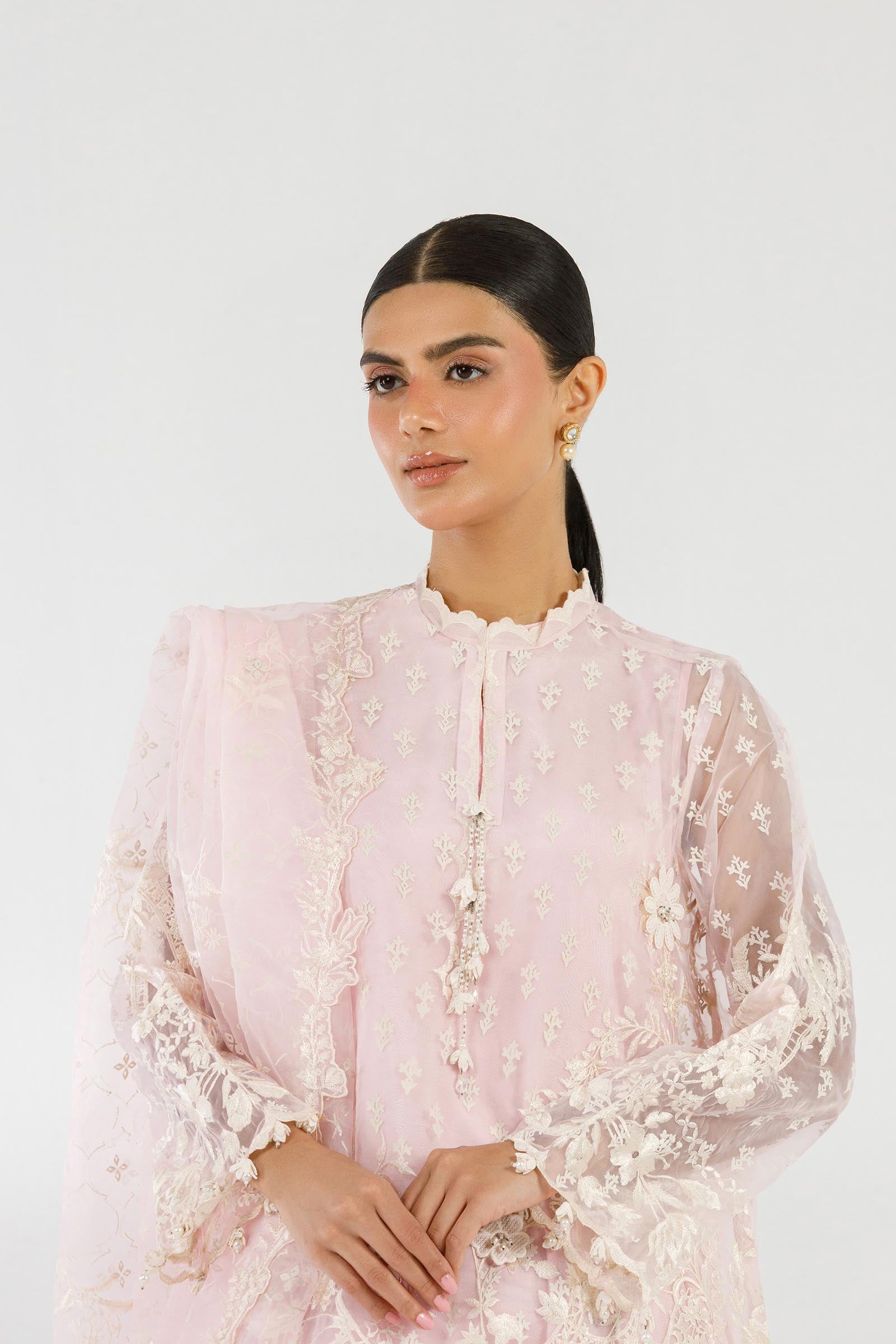 Stitched Embroidered Shirt + Shalwar + Dupatta Secondary image