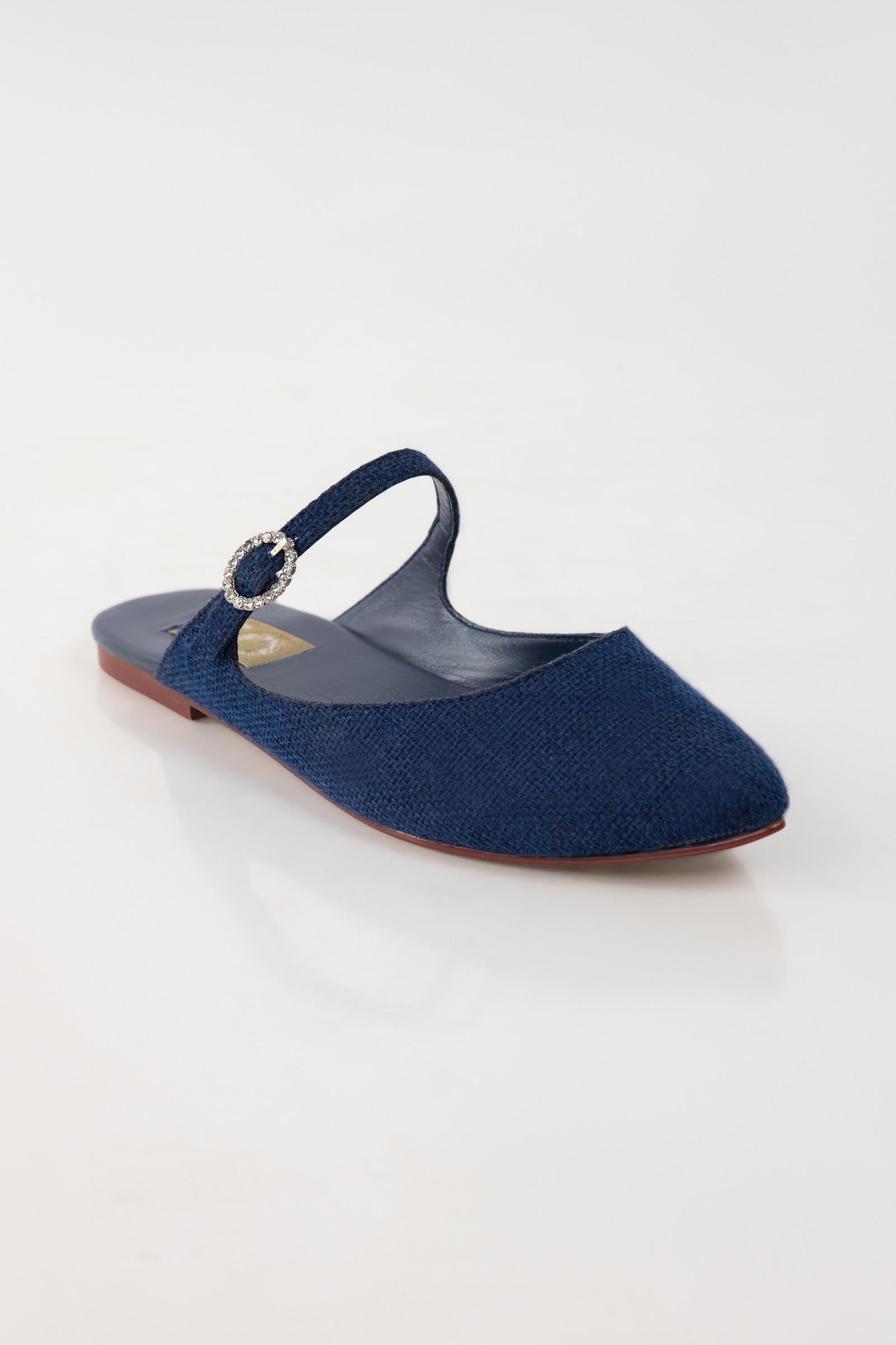 Blue Mary Jane Flat Secondary image