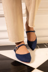Blue Mary Jane Flat