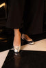 Metallic Silver Pump