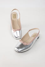 Metallic Silver Pump