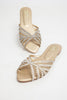 Gold Diamante Flats
