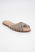 Pink Diamante Flats