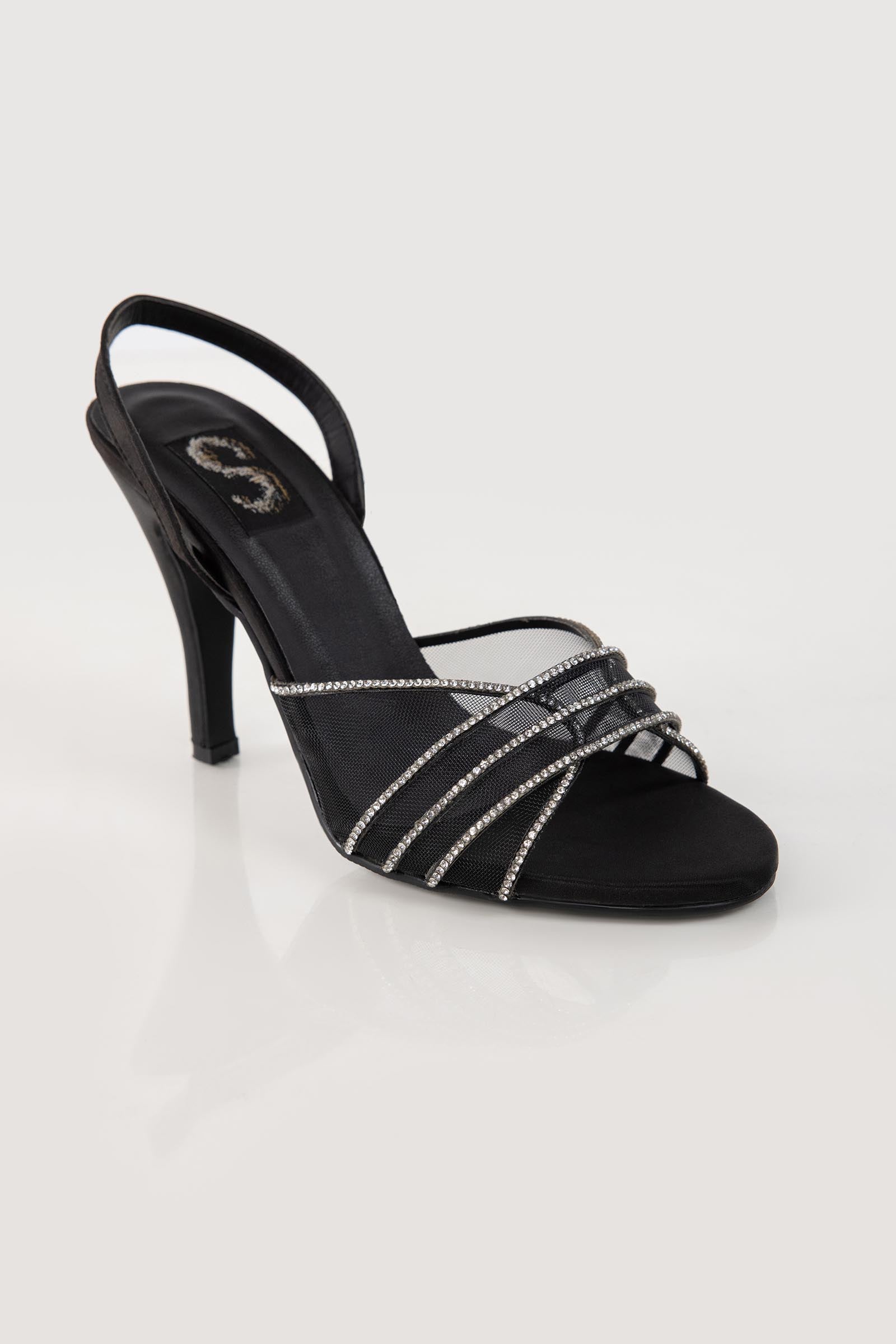 Black Embellished Heel Secondary image