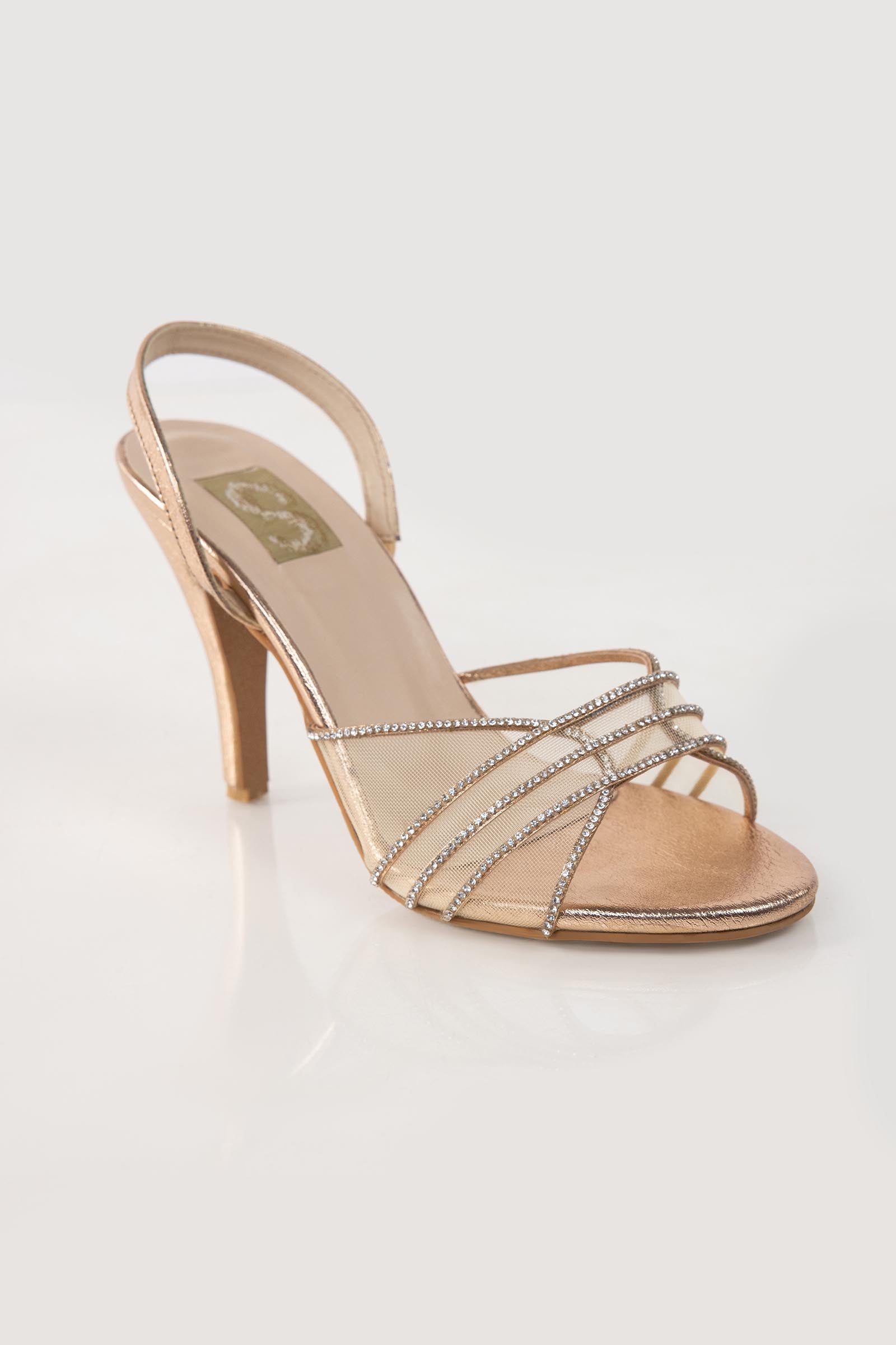 Rose Gold Embellished Heel Secondary image