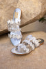 Silver Wavy Slide Sandals