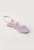 Lilac Crystal Strappy Flats