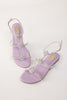 Lilac Crystal Strappy Flats