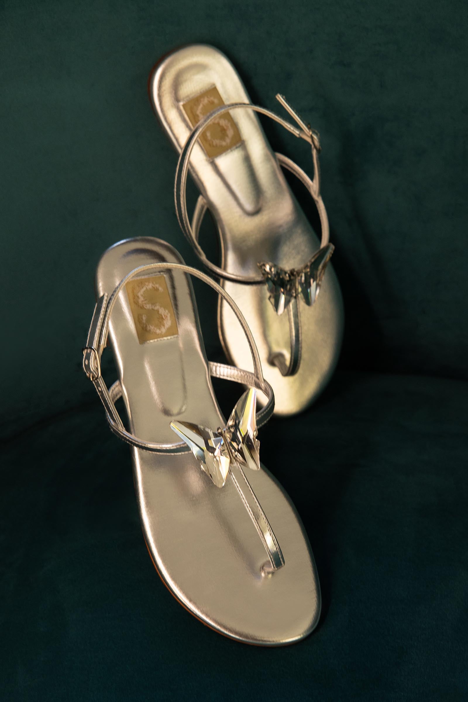 Silver Butterfly Slingback Flats Main image