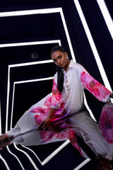 Stitched Poly Satin Shirt