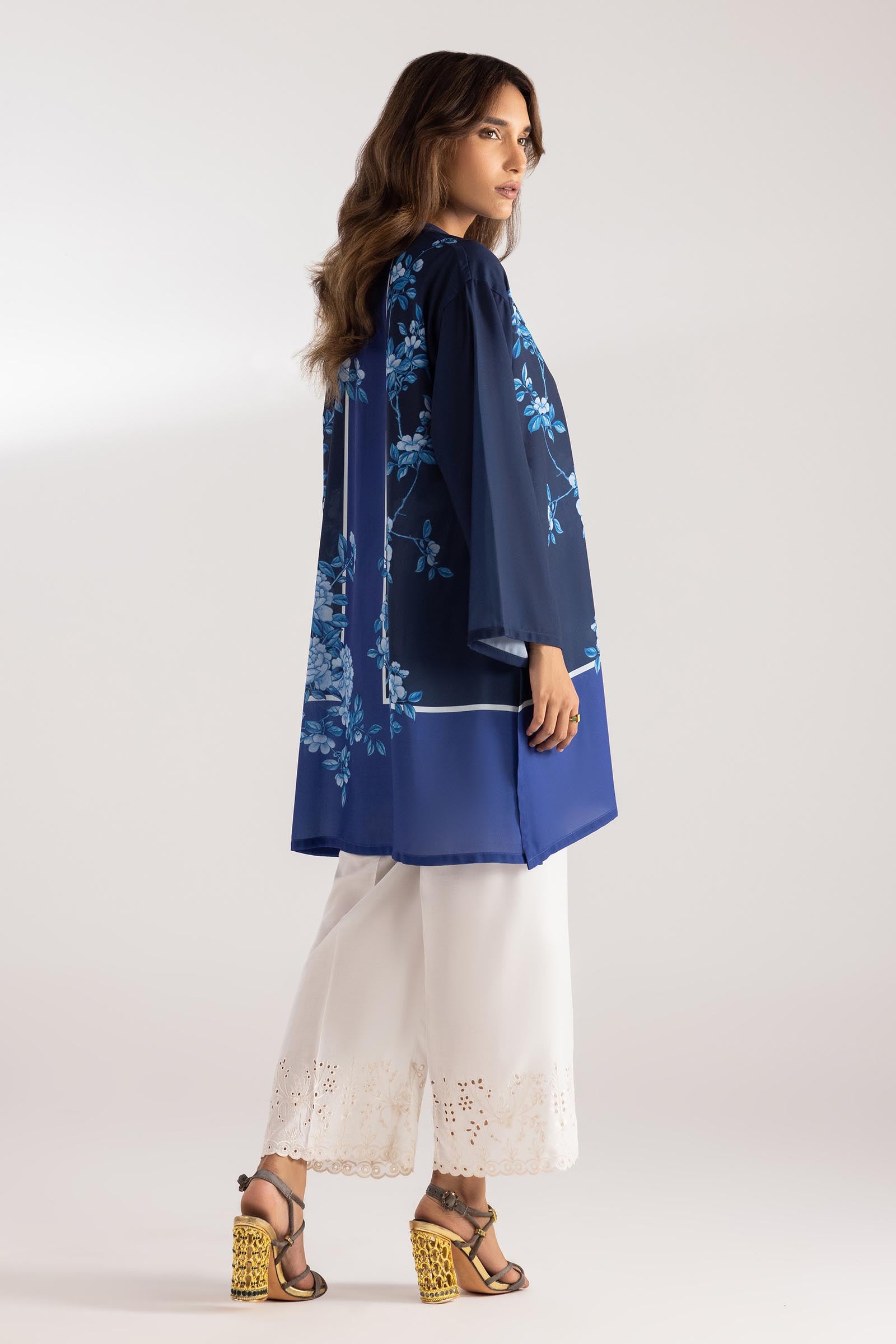 Stitched Printed Crepe Shirt Secondary image