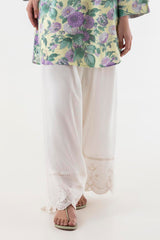 Stitched Embroidered Linen Shalwar