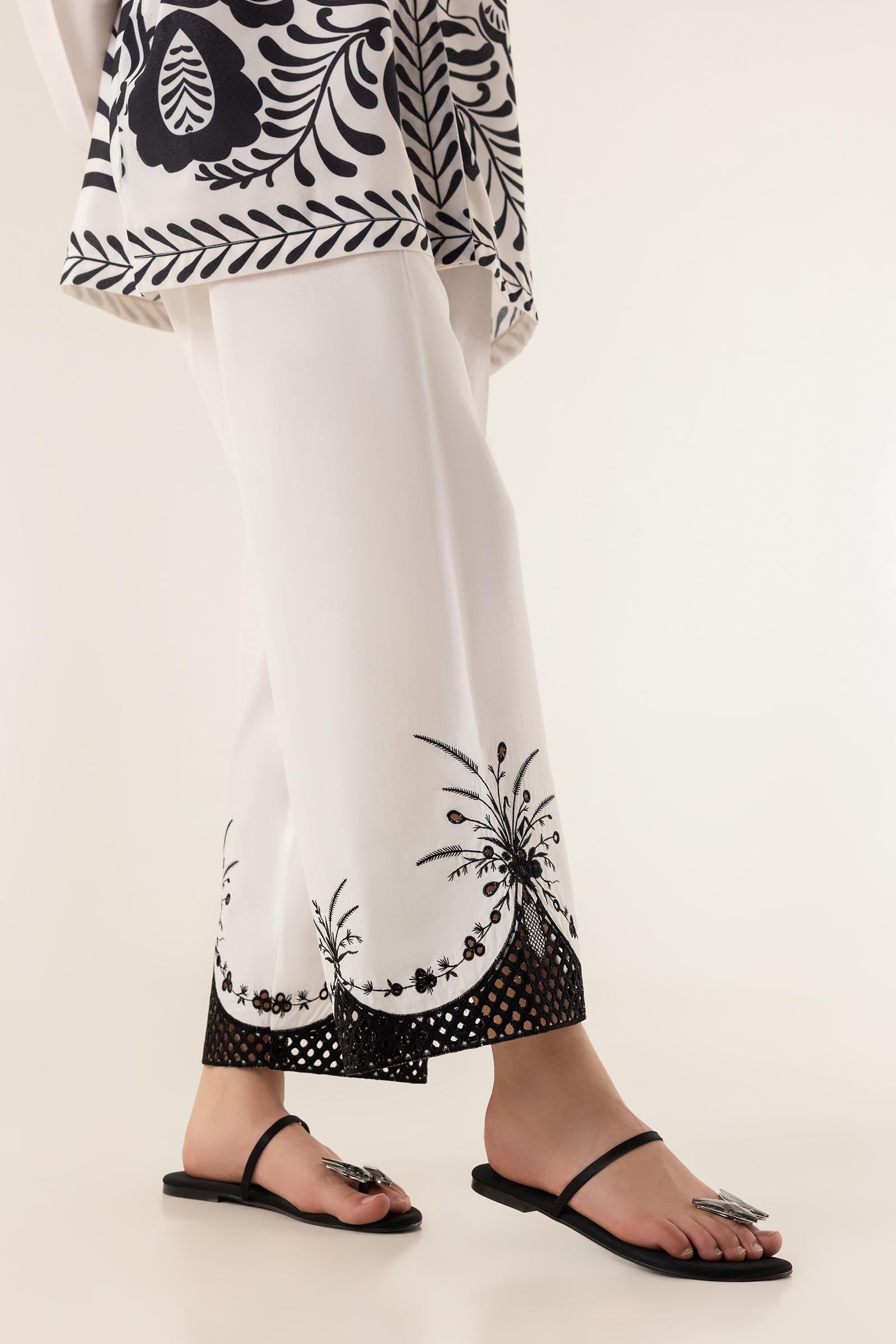 Stitched Lawn Embroidered Culotte Secondary image